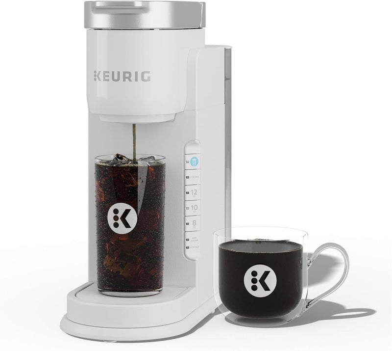 Keurig صانعة القهوة الفردية K-Iced – زر التحضير فوق الثلج، تصميم مدمج، هدية مثالية لعشاق القهوة المثلجة، أبيض - Image 1